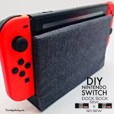 Nintendo Switch Dock Sock Sew And No Sew Diy Sincerely Saturday Diy Nintendo Diy Sewing Nintendo Switch