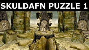 The puzzle consists of three pillars, each separated by a wall, and a switch between the pillars and the doorways. Skyrim Skuldafn Temple Stone Puzzle 1 The World Eater S Eyrie Quest Youtube