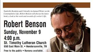 Robert Benson to speak at Hendersonville church
