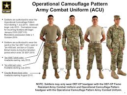 Operational Camouflage Pattern Army Combat Uniforms