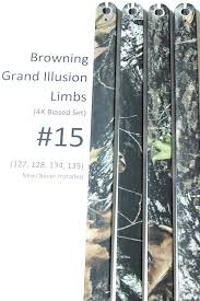 Factory Replacement 15 Limbs For Browning Grand Illusion Compound Bow Biased Deflection Set 4x