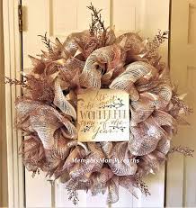 Rose Gold And Champagne Deco Mesh Christmas Wreath Deco Mesh Deco Mesh Christmas Wreaths Christmas Mesh Wreaths Christmas Wreaths Diy