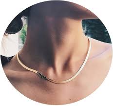 See more ideas about beaded jewelry, bead work, beading tutorials. Amazon Com Chesky 14k Gold Plated Snake Chain Necklace Gold Herringbone Necklace For Women Minimalist Necklace Chain 5mm W 16 L Clothing