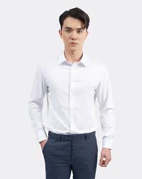 Áo sơ mi dài tay nam màu trắng 3006W