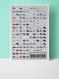 pop chart lab p3 visual compendium of sneakers poster print