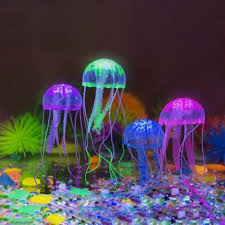 4pcs Aquarium Jellyfish Decoration Glowing Effect Fish Tank Artificial Ornament Fake Fish Tank Fish Tank Decorations Fish Tank