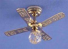 Brass Ceiling Fan Non Electric Marys Dollhouse Miniatures Dollhouse Miniatures Miniatures Brass Ceiling Fan