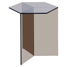 Isom Tall Bronze Side Table In Tempered Glass In 2020 Bronze Side Table Side Table Glass Side Tables