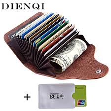 We are one of the most reliable companies in this domain and are into offering leather money clip wallet. Dienqi Genuine Leather Retro Credit Card Holder