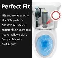 Amazon.com: Flush Valve Seal for Kohler, Canister Flush Valve Toilet Tank  Gasket Replacement Parts Compatible Kohler K-GP1059291 K-4436, Upgraded ...