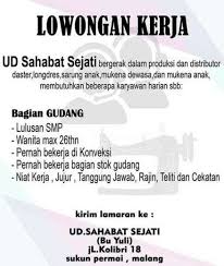 Lowongan kerja pemalang lulusan smp admin anak. Lowongan Kerja Pemalang Lulusan Smp Lowongan Kerja Terbaru Lulusan Smp Ada 14 Posisi Lowongan Kerja Yang Tersedia Untuk Penempatan Bnn Tangsel Badi Oop