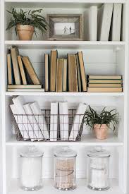 Step Inside The Modern Farmhouse Of Liz Fourez Farmhouse Shelves Decor Bookcase Decor Bookshelf Decor