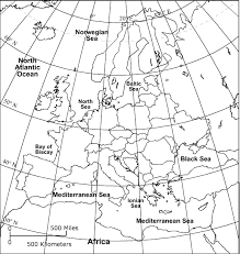 The map shows the african continent with all african nations with international borders, national capitals, and major cities. Europe Map