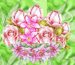 Buon compleanno all'interno è vuoto per il proprio messaggio. Fiori Glitter Immagini Gif Animate