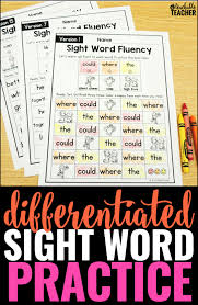 The Best Sight Word Fluency Worksheets Of All Time Editable A Teachable Teacher Sight Word Fluency Sight Words Kindergarten Sight Words