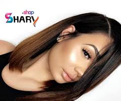 باروكة اومبر شعر طبيعى استريت ناعمه Human Hair Wigs Wig Hairstyles Brazilian Lace Front Wigs