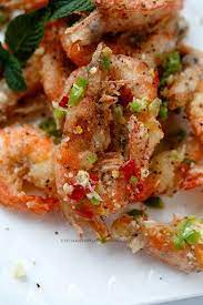 Chinese Salt And Pepper Shrimp Recipe Yummly Recipe In 2021 Chinese Cooking Stuffed Peppers Recipes