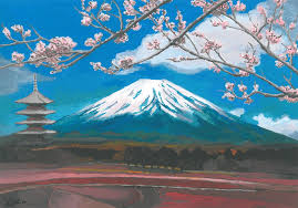 Looking At Mount Fuji Through The Branches Of By Mirielvinya On Deviantart