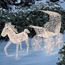 Improvements Lighted Horse And Carriage Yard Art At Hsn Com Outdoor Christmas Decorations Christmas Yard Art Outdoor Christmas