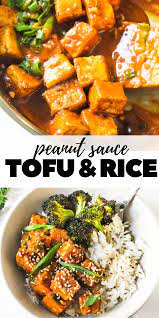 Peanut Sauce Tofu And Broccoli Rice Bowls The Twin Cooking Project By Sheenam Muskaan Recipe Vegetarian Recipes Tofu Peanut Sauce Tofu Tofu
