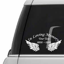 Made from premium 5 year vinyl that is water and fade resistant. Angel Wings 02 Custom In Loving Memory Decal