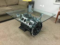This elegant table is made from recycled 727 and 747 parts, including elements from pratt & whitney jt8d and jt9d jet engines. Engine Coffee Table