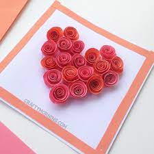 Choose your preferred color of construction paper to make the paper roses with. Spiral Paper Rose Valentine Heart Card Crafty Morning