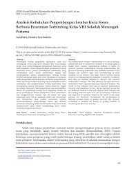Maybe you would like to learn more about one of these? Pdf Analisis Kebutuhan Pengembangan Lembar Kerja Siswa Berbasis Penemuan Terbimbing Kelas Viii Sekolah Menengah Pertama