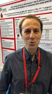 Marc Perron présente ses résultats de recherche au WCPT 2019 à Genève