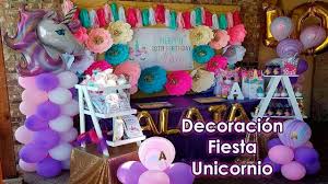 Fondo con letras de globos metalizados de fiesta, sencillo y súper decorativo. Decoracion Fiesta Unicornio Youtube