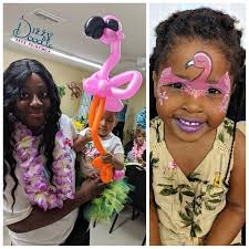 Flamingo Fun Face Painting By Tammy Balloon Twisting By Robin Of Ddfp Balloonanimals Balloontwisting Balloontwist Face Painting Balloons Balloon Animals