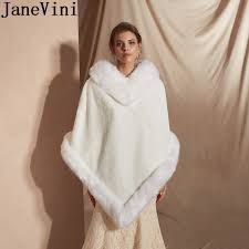 Cheap wedding dresses with high quality, find the perfect one for your big day! Janevini Plus Size Wedding Bolero Cape Faux Fur Wrap Evening Dress Shrugs Ivory And White Boleros Bridal Jackets Winter Shawls Buy At The Price Of 37 80 In Aliexpress Com Imall Com