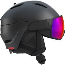 Salomon Driver 2019 Ski Snowboard Visor Helmet Black Red Solar Lens