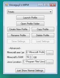 If you're playing on mac or linux, the manual approach is currently the only. Vinceguy1 S Minecraft Profile Manager Minecraft Tools Mapping And Modding Java Edition Minecraft Forum Minecraft Forum