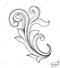 Vector Elements Curls And Scrolls Ornament For Design And Decoration Vintage Baroque Victorian Floral Orn Flower Drawing Design Filigree Tattoo Baroque Tattoo