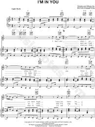 Peter Frampton I M In You Sheet Music In C Major Transposable Download Print Sku Mn0095947