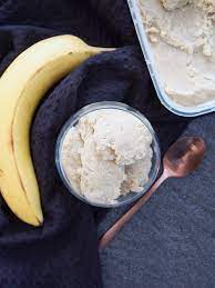Use up your bananas and transform them into our boozy baked caramelised dessert with the help of rum, maple syrup and pecans. Roasted Banana Ice Cream Caroline S Cooking