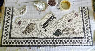 The gold glass mosaic needed a grout that didn't distract from the beauty of the glass. Making A Mosaic On Mesh Step By Step