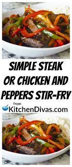 This Is Another Of Our Favorite Stir Fry Recipes That We Have To Share Simple Steak Or Chicken And Peppers Stir Fry Is Fas Stuffed Peppers Recipes Wok Recipes