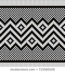 Knitted Geometric Seamless Border Cross Stitch Geometric