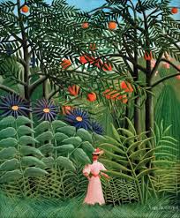 View of malakoff paris region by henri rousseau coloring page. Rousseau Frau Im Urwald Art Print Canvas On Stretcher Framed Picture