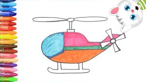 Helikopter Berwarna Warni Cara Menggambar Dan Mewarnai Tv Anak Youtube
