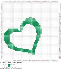 6.071 inches wide by 5.357 inches high.(15.42 cm x 13.60 cm) made in full cross. Cross Stitch Free Fun Easy Heart Cross Stitch Patterns