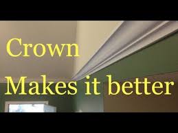 Crown molding on vaulted ceilings ideas. Crown Molding Makes Everything Better With A Cathedral Ceiling Youtube