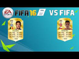 Alexis sanchez fifa 12 fifa 17 ingame face skills stats shots passes goals etc. Eden Hazard Vs Alexis Sanchez Fifa 16 Vs Fifa Youtube