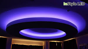 Rgb Led Tape Lighting Creates This Striking Luxury Residential Interior Home Led Strips Youtube