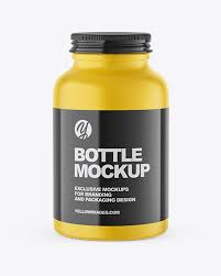 Matte Bottle Mockup In Bottle Mockups On Yellow Images Object Mockups