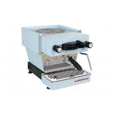 The traditional look and feel of this machine give you the cafe feel in your kitchen. La Marzocco Linea Mini Espresso Machine Light Blue Espressocoffeeshop