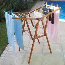 Whitmor wall mounted drying rack makes great use of empty wall space. Mica Hardware Diy Clothes Drying Rack
