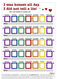 Did Not Lie Home Behavior Charts Kids Behavior Good